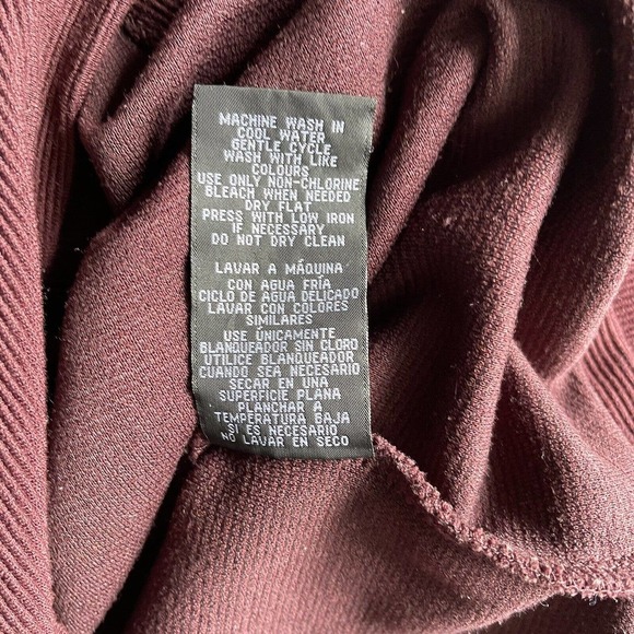 Mario Serrani Dress Womens Extra Small Burgundy Mini Dress Pullover Italy Casual - Picture 9 of 12